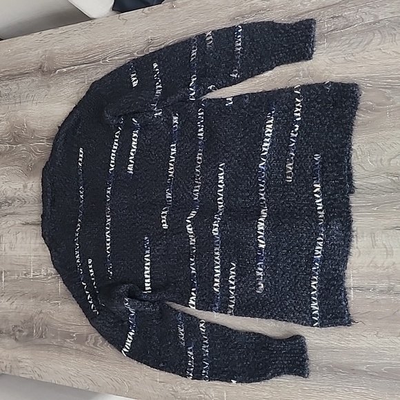 NEW! Janice Apparel Cozy Popcorn Knit Cross Stitch Pattern Cardigan Sweater OSFM - Picture 10 of 10